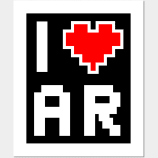 I Love Arkansas - Pixel heart for Arkansan gamer Posters and Art